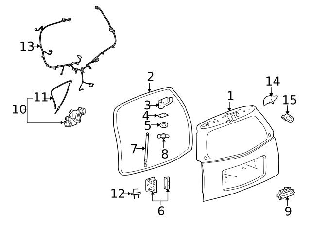 Genuine GM Hinge Gasket 25771254
