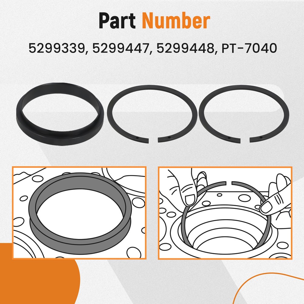 Piston Ring Compressor Tool, Adapter & Anti-Polishing Ring Kit For Cummins ISX