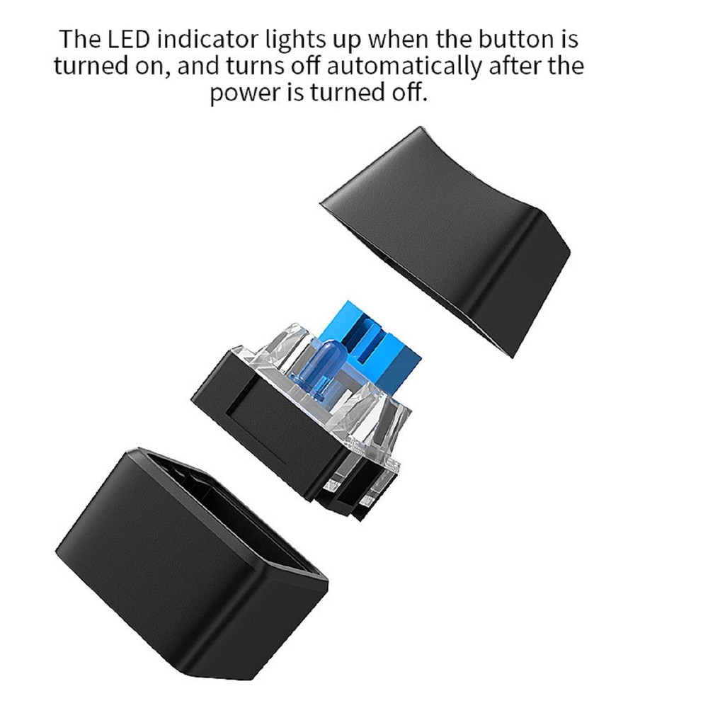 LED Computer Desktop Switch PC Motherboard External Power On/Off Button Cable m