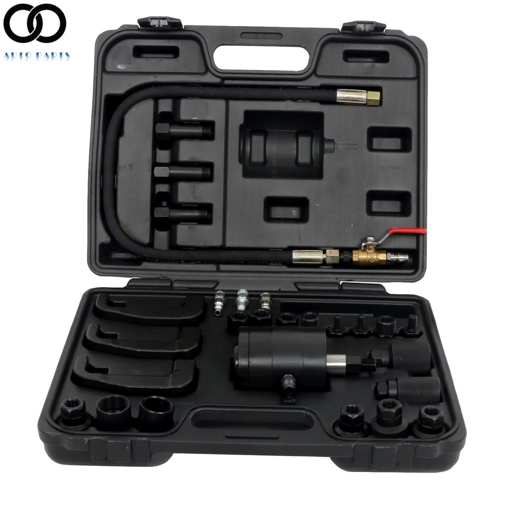 24Pcs Pneumatic Puller Set Extractor Tool Kit Black For Diesel Injectors Removal