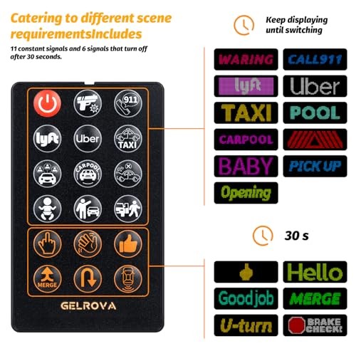 Customizable LED Display, Flex LED Panel Rectangular 4" x 14" Driver Remote