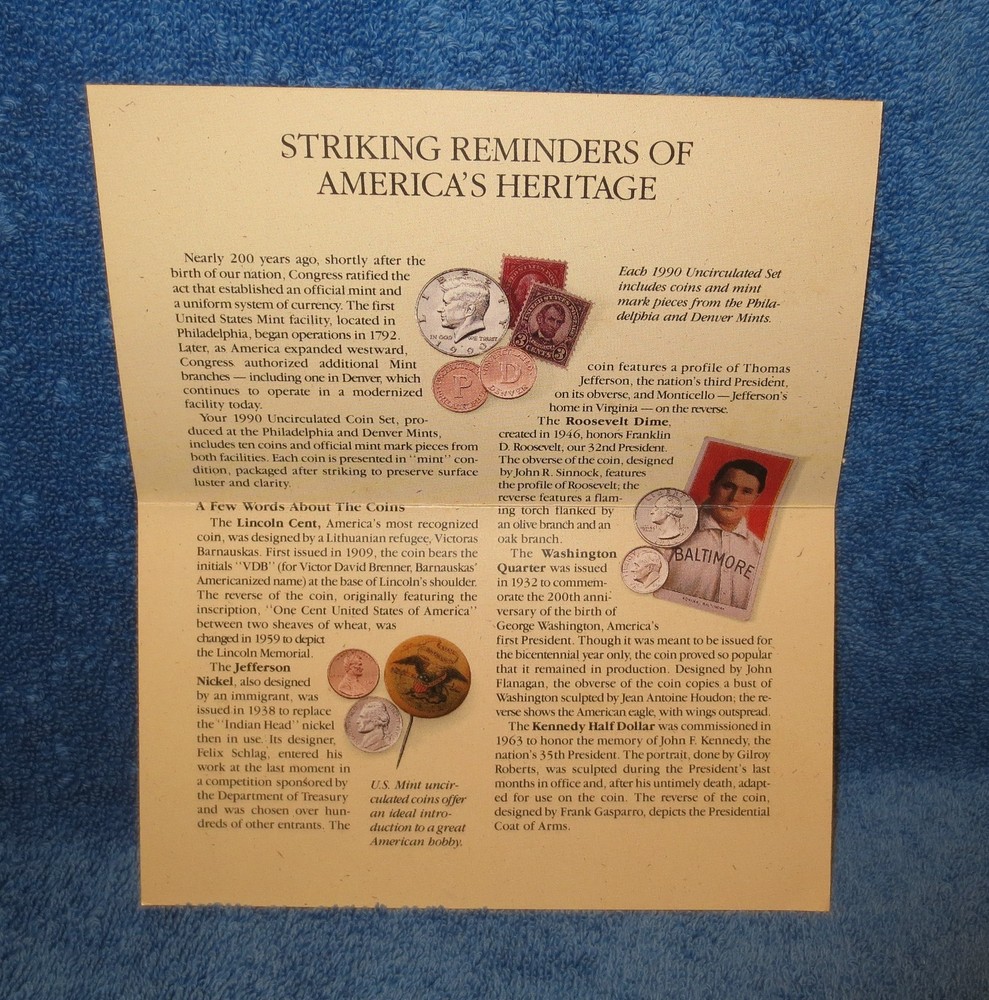1990-P & D Uncirculated Mint set with all inserts.