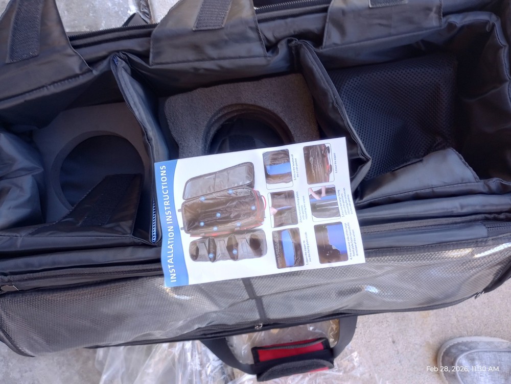 3 Ball Bowling Bag with Wheels, Retractable Handle, Multiple Pockets, Protect...