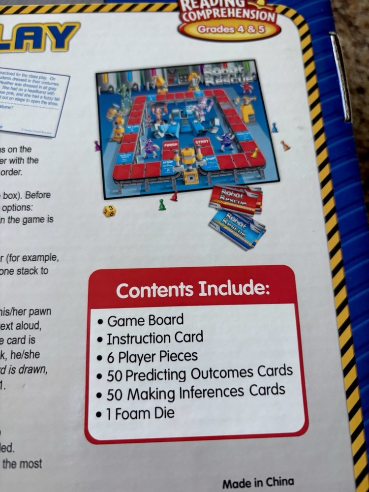 Robot Rescue Reading Comprehension Game Making Inferences Predicting Outcomes