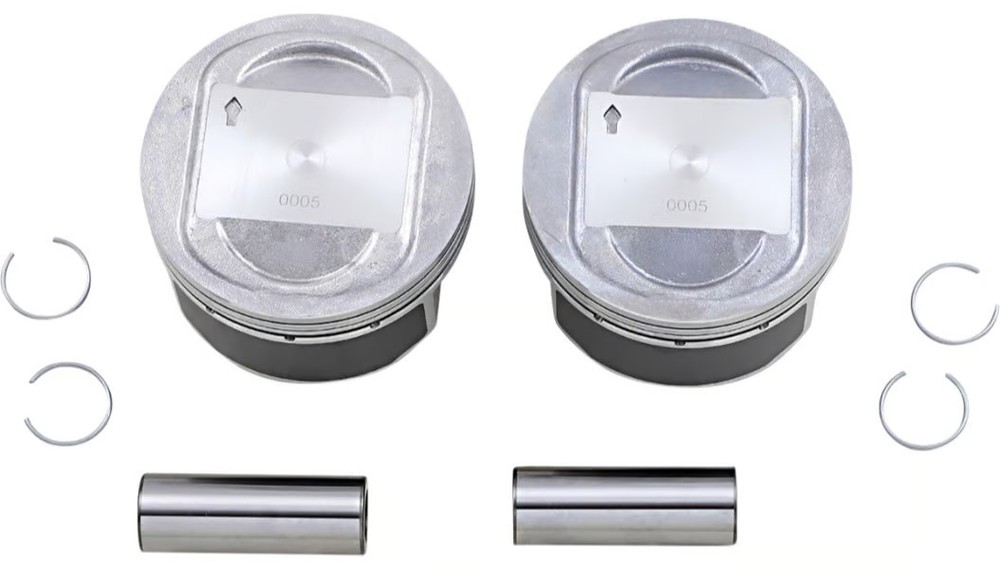 Drag Specialties Piston Kit (95ci.) - .005in. Oversize, 9.0:1 Compression