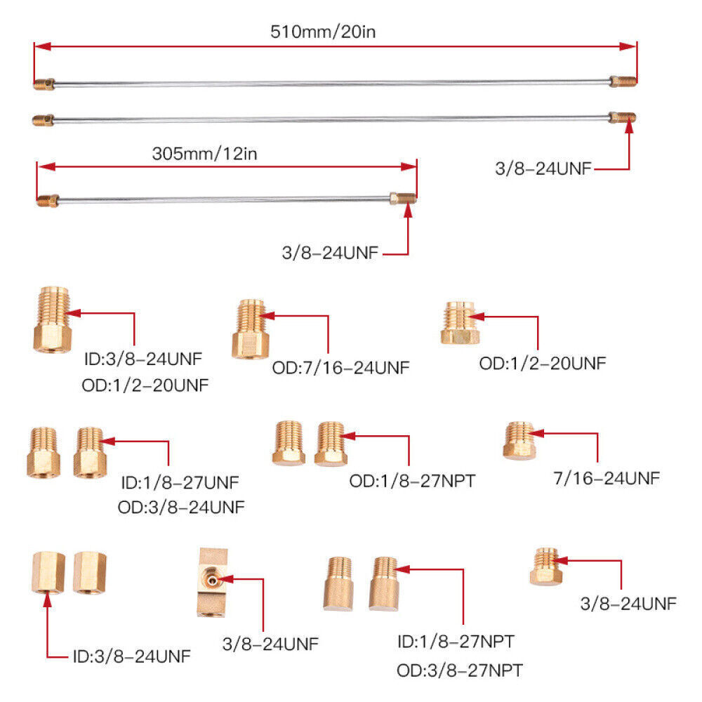 Roll Control Line Lock Hill Holder Install Assembly Brake Line & Fitting Kit