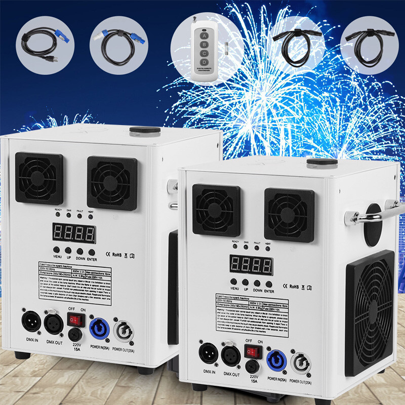 1/2 650W Cold Spark Machine DMX Remote Stage Effect Wedding