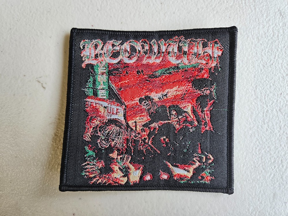 BEOWULF, SEW ON BLACK BORDER WOVEN PATCH