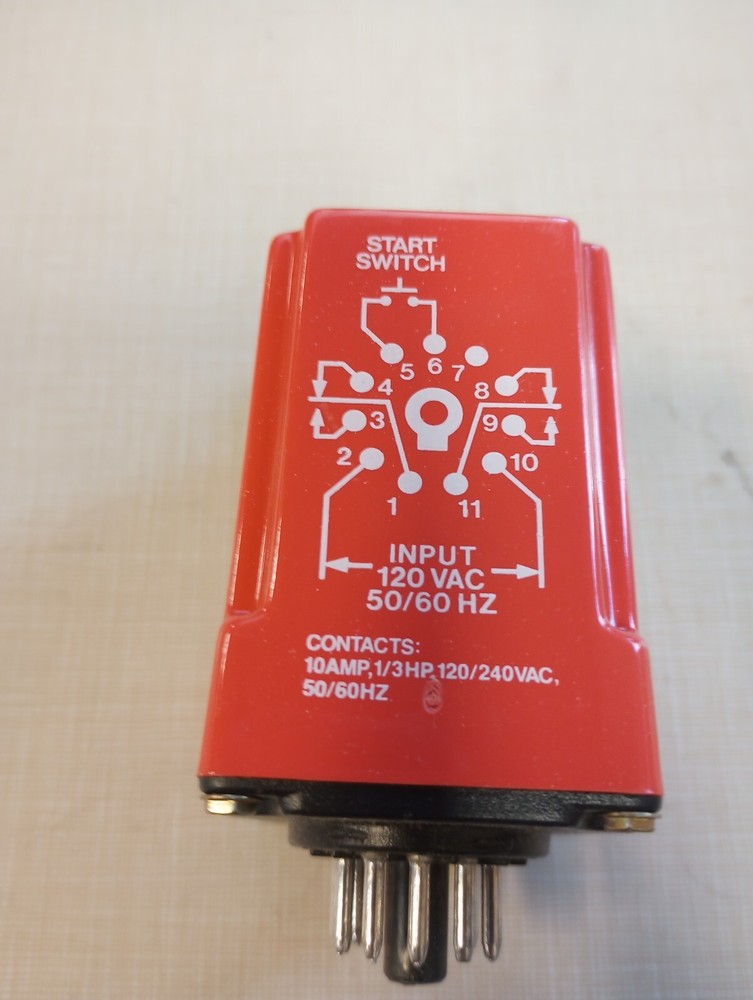 t2k-00010-461 1-10 second solid state time delay relay 120v ac (NOS)