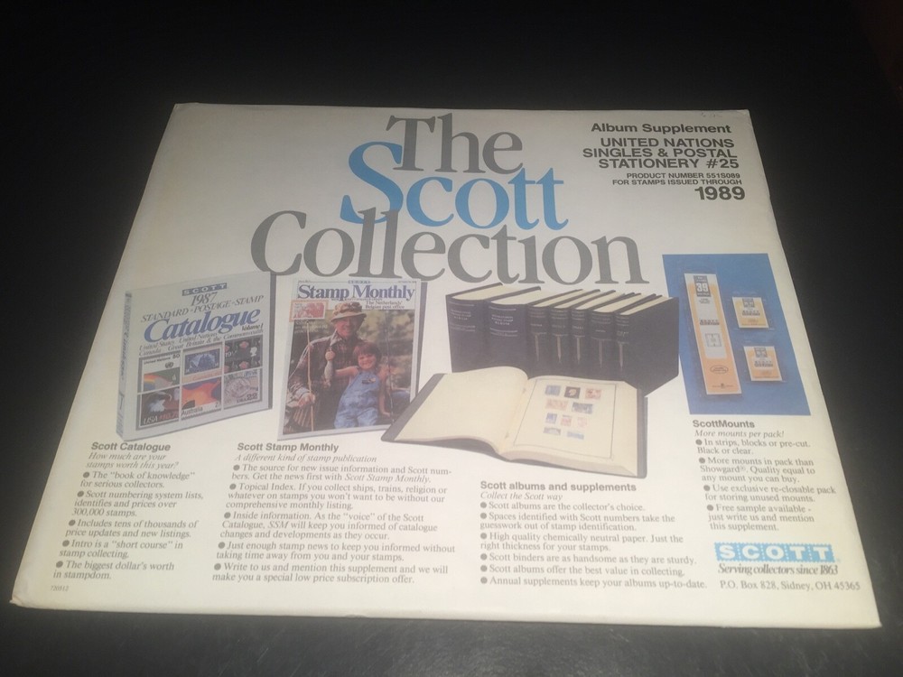 Scott Stamp Album Supplement United Nations - #25 - 1989