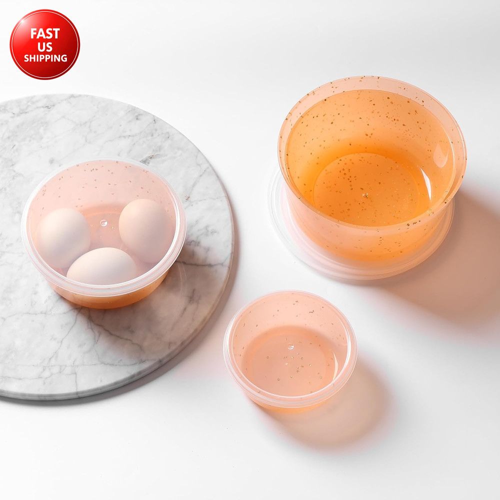 4Pcs Stackable Plastic Bowls with Lids Set for Kitchen, Safe BPA Free Non Toxic