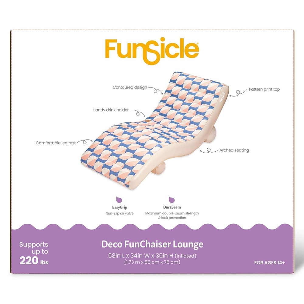 Funsicle: Inflatable Pool & Water Float Chaiser Lounge