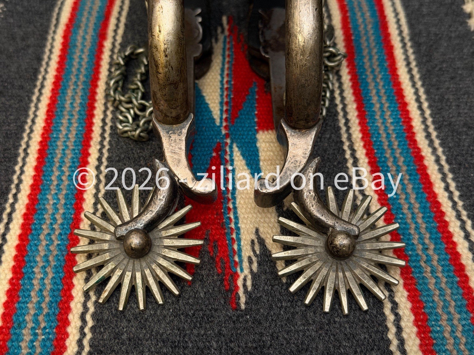 ONE OF A KIND California Vaquero Spurs w/ Straps & Silver Tapia Style Conchos
