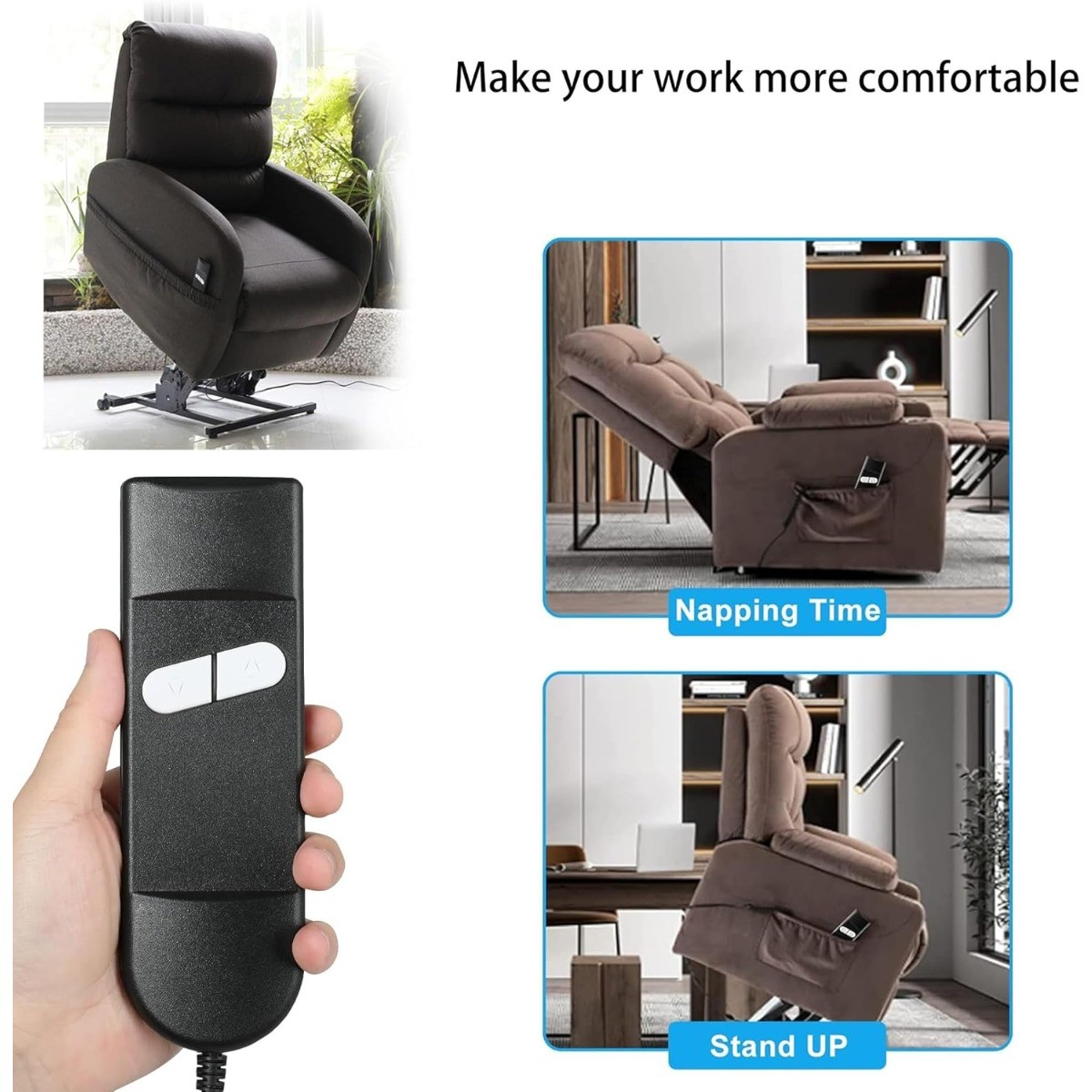 2 Button 5 Pin Recliner Remote Hand Control for Electric Power Lift Sofa Chair