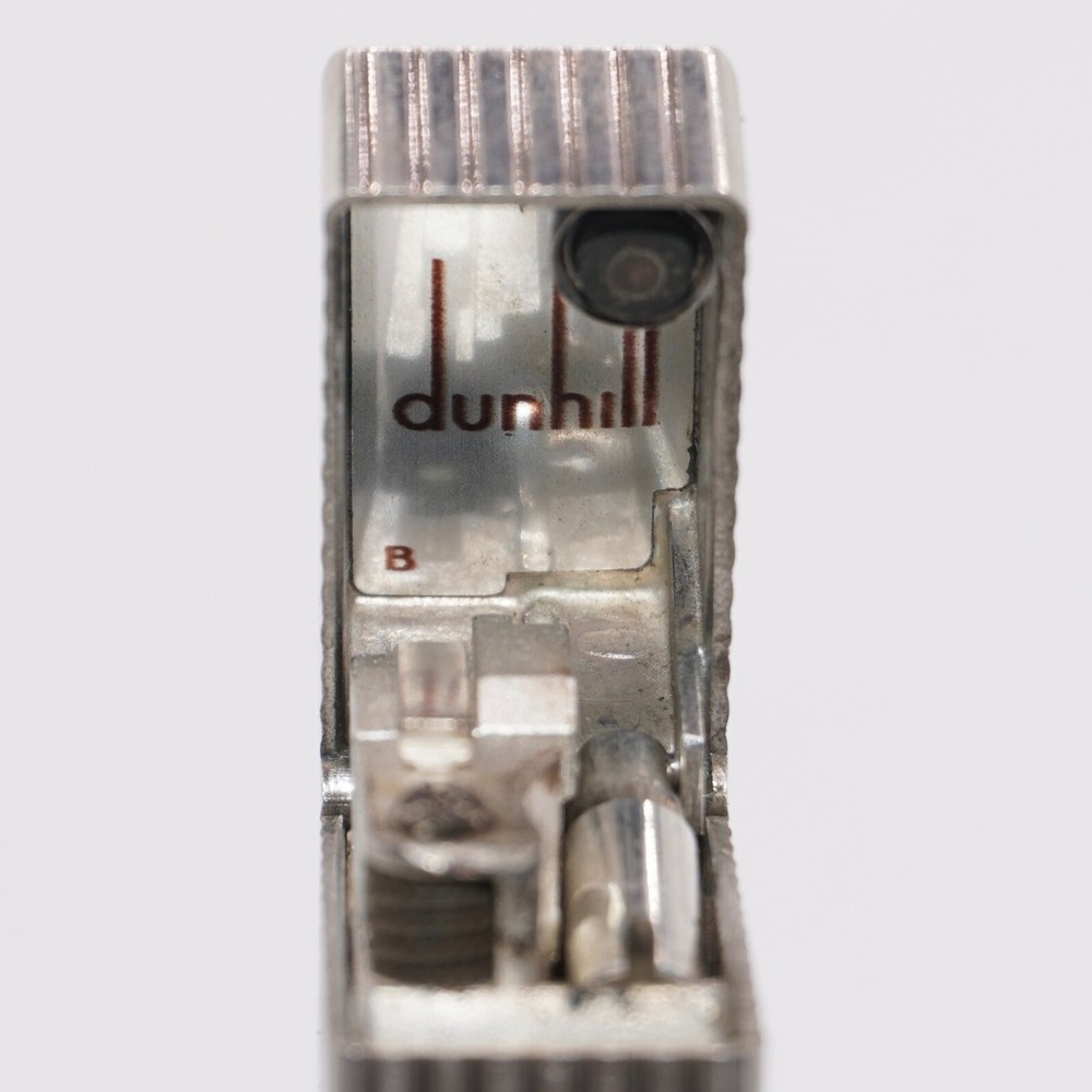 Dunhill Lighter Silver Stripe Pattern-Ultrasonically cleaned_Working