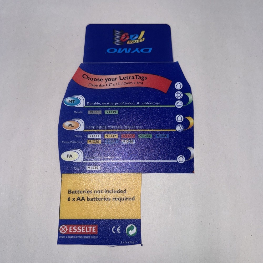 Dymo Letra Hand Held Digital Screen Tag Label Maker5 Sealed Refills WORKING