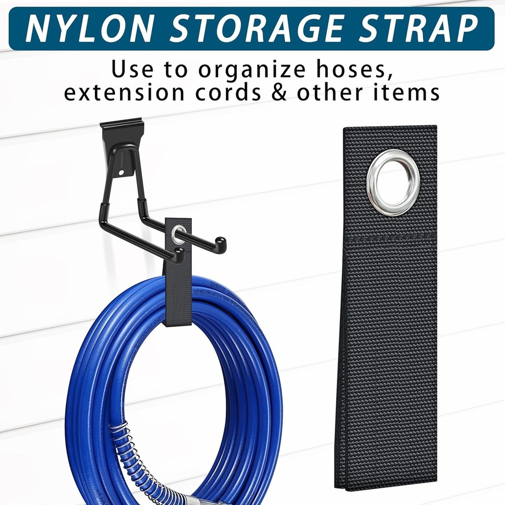 Easy Install Black Slatwall Hooks - 20 Pack