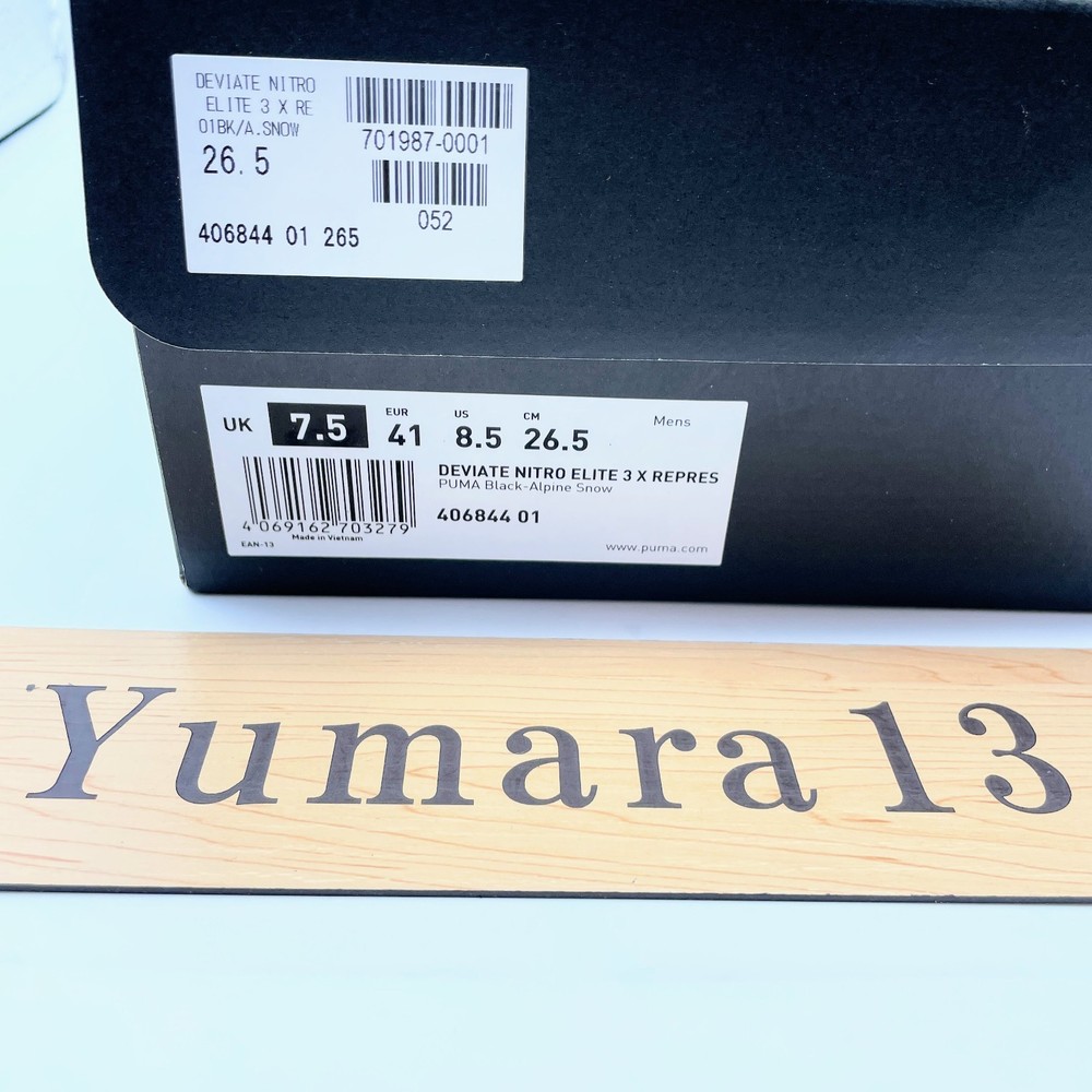 Represent × Puma Deviate Nitro Elite 3 PUMA Black 406844-01 Men's Size