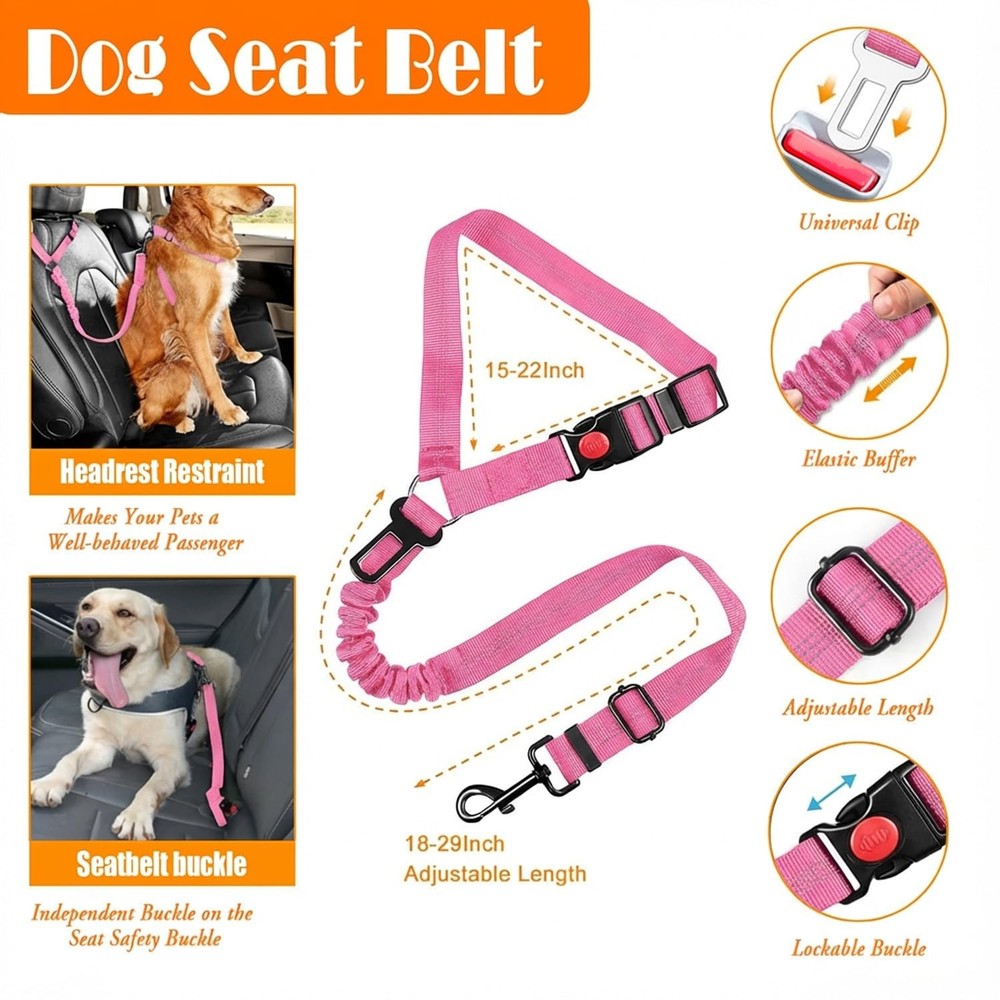 LOBEVE No Pull Dog Harness, Collar & Leash Set | Includes Small, Pink