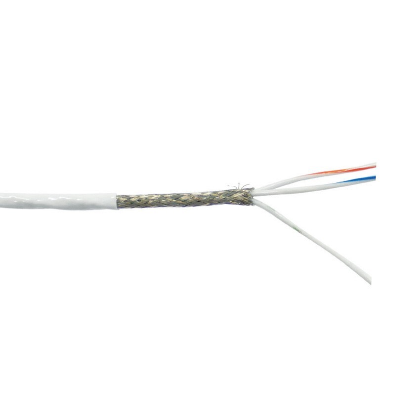 M27500-22TG3T14 22 AWG 3 Conductor Shielded 150°C Mil-Spec Wire White 600V