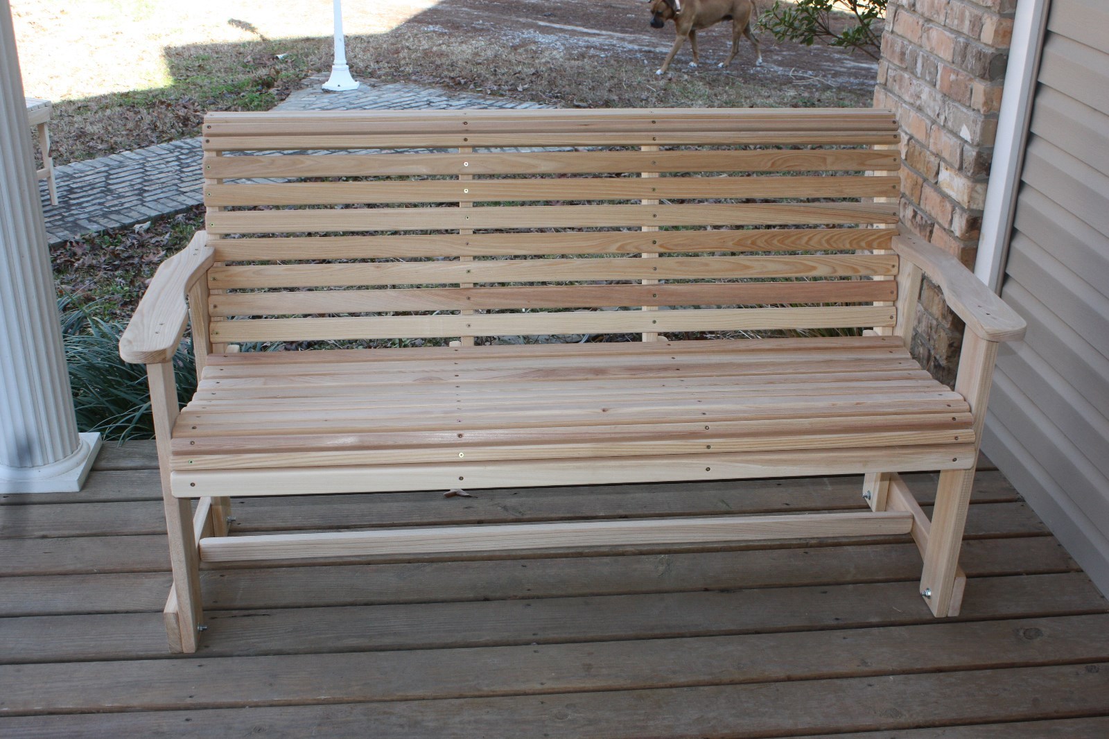 Garden Bench Outdoor Wooden Bench Cypress Unfinished Made In USA Choose a size