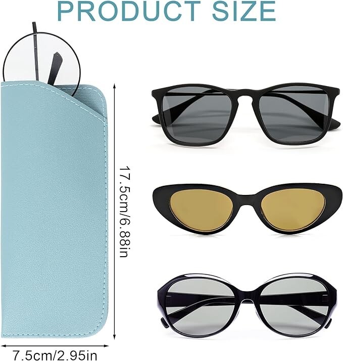6 Pack Soft Glasses Case Eyeglass Case Sunglass Case