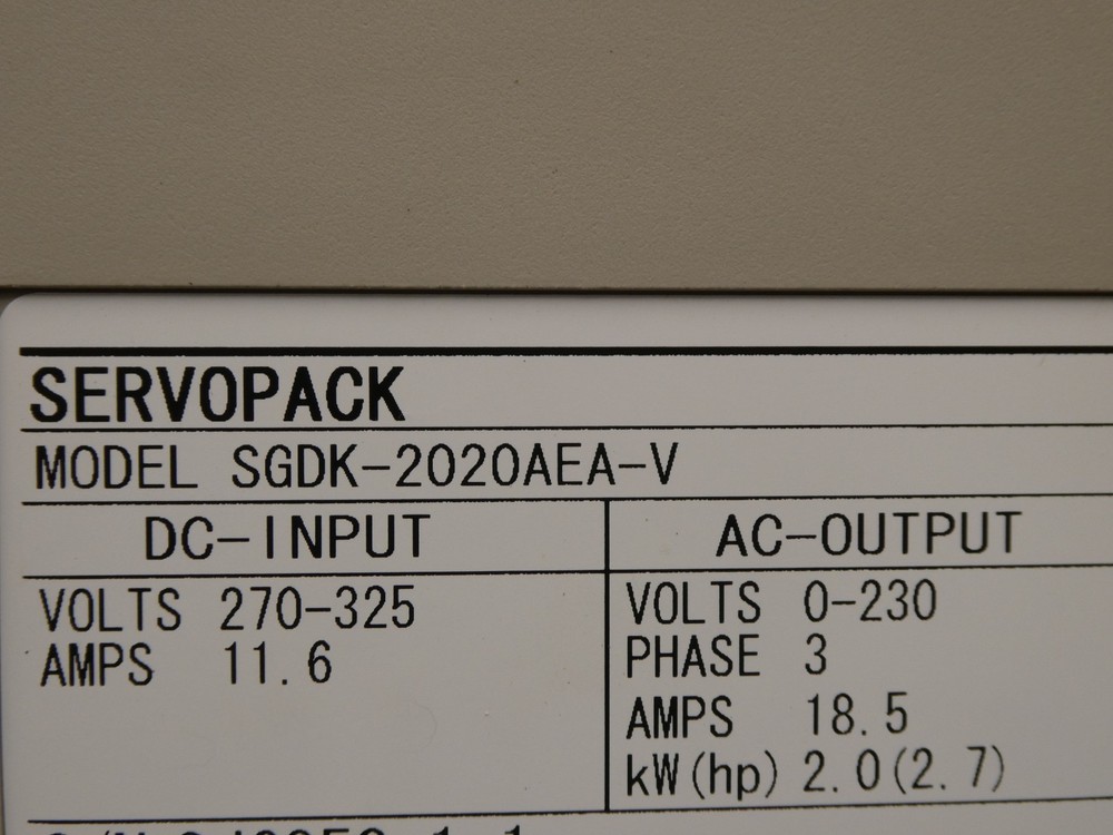 Yaskawa Servo SGDK-2020AEA-V Servo Pack