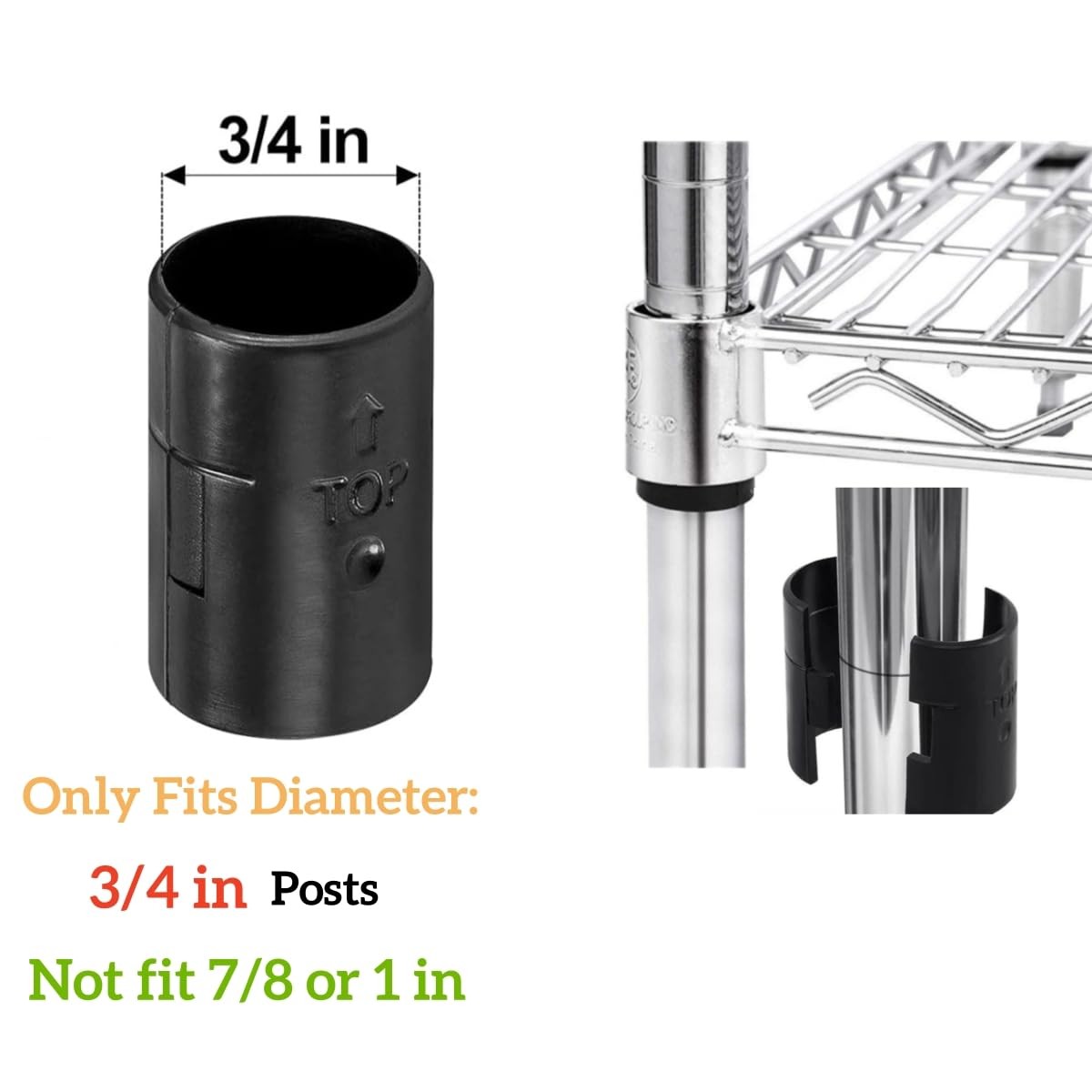 24 Pcs 12 Pairs Wire Shelving Shelf Lock Clips for 3/4 Inch Post - Shelving Slee