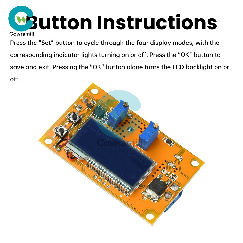 DC-DC 8V-36V to 1.25V-32V 4.2A DC Adjustable LCD Display Step-Down Power Module