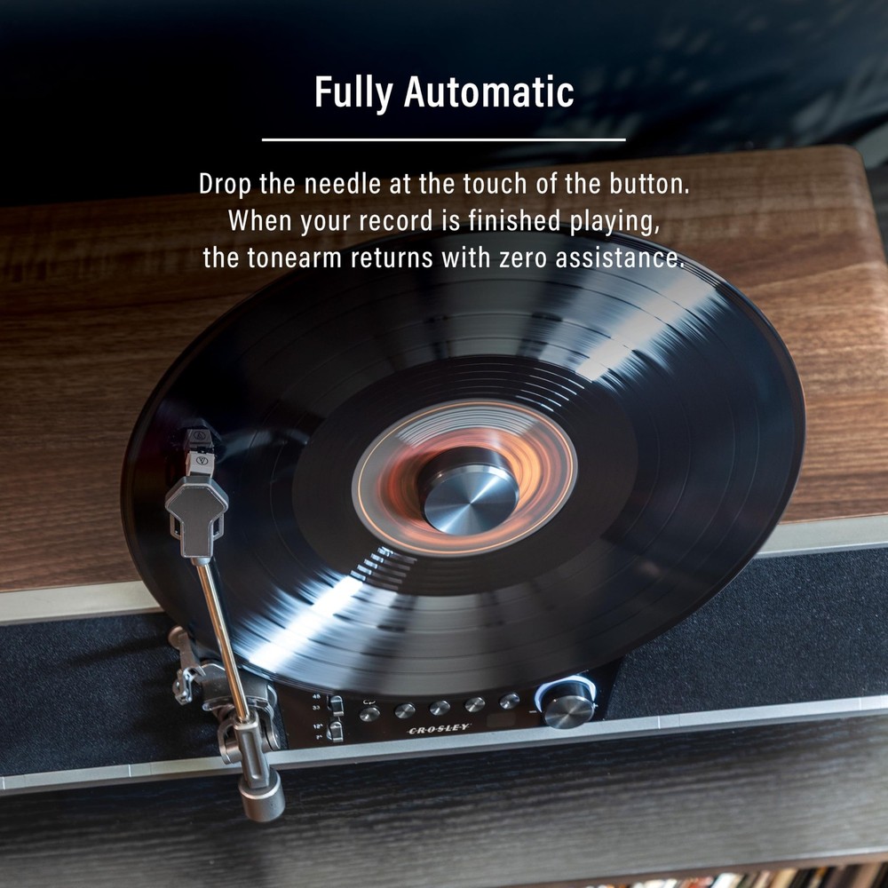 CR6049A-WA Beck Vertical Bluetooth Record Player, Automatic Turntable, Audio ...