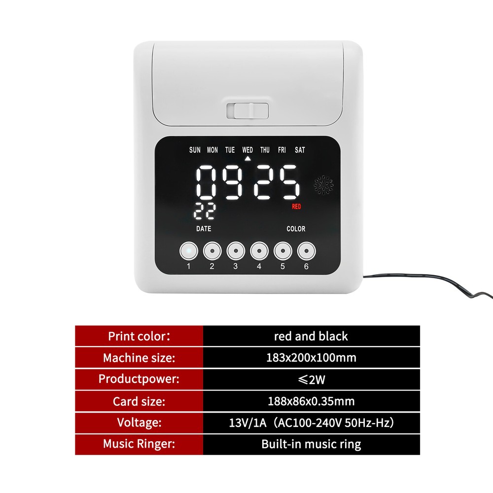 Calculating Time Clock Bundle Attendance Punch Time Clock Employee with 50 Cards