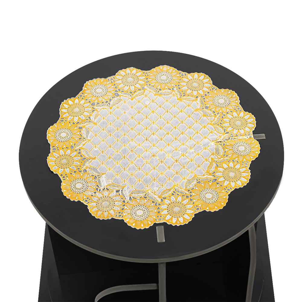 Bedside Table with Drawer, Corner High End Table, Rotating Bookshelf with Drawer