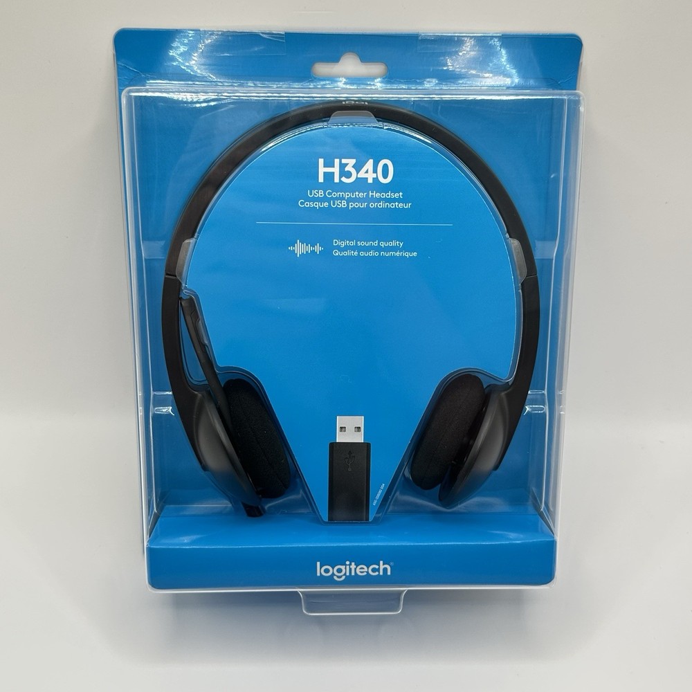 Logitech H340 USB (New in box) Computer Headset Noise Cancelling Mic