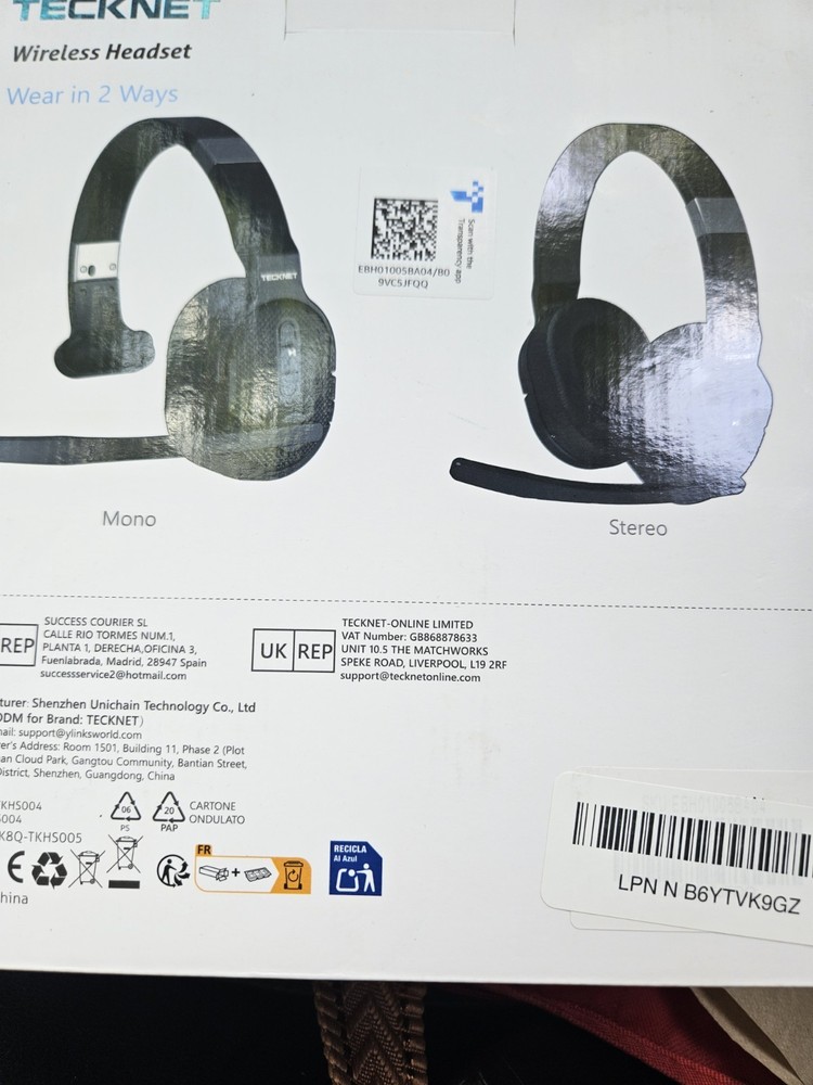 Tecknet Wireless Gaming Headset TK-HS005