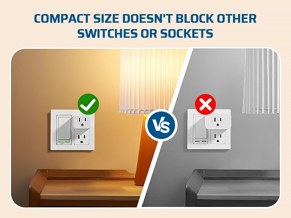 Wireless Remote Control Outlet, Light Switch, 100FT Range,1 Remote and 3 Outlets