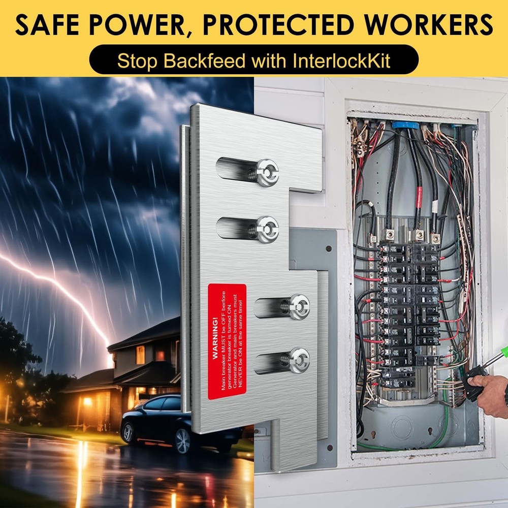 Generator Interlock Kit Compatible with Eaton or Cutler Hammer Vertical Throw...