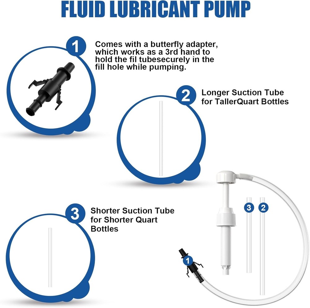 Fluid Pump for Standard Quart Bottles， 8cc Per Pump Stroke, Transmission Fluid