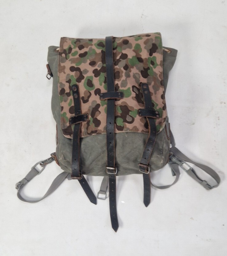 Vintage Austrian Military Bag Backpack
