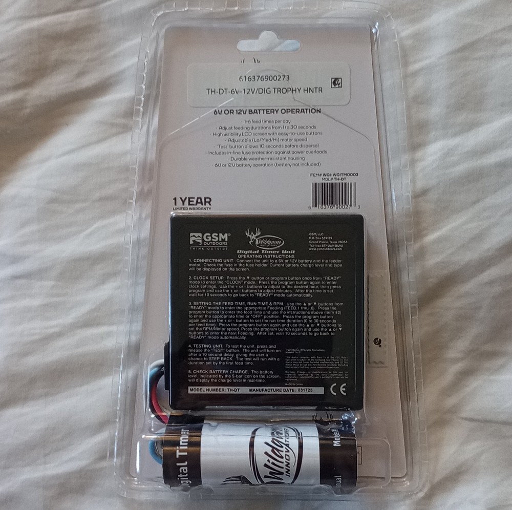 Wildgame Innovations TH-ST 6V or 12V Digital Timer Controller