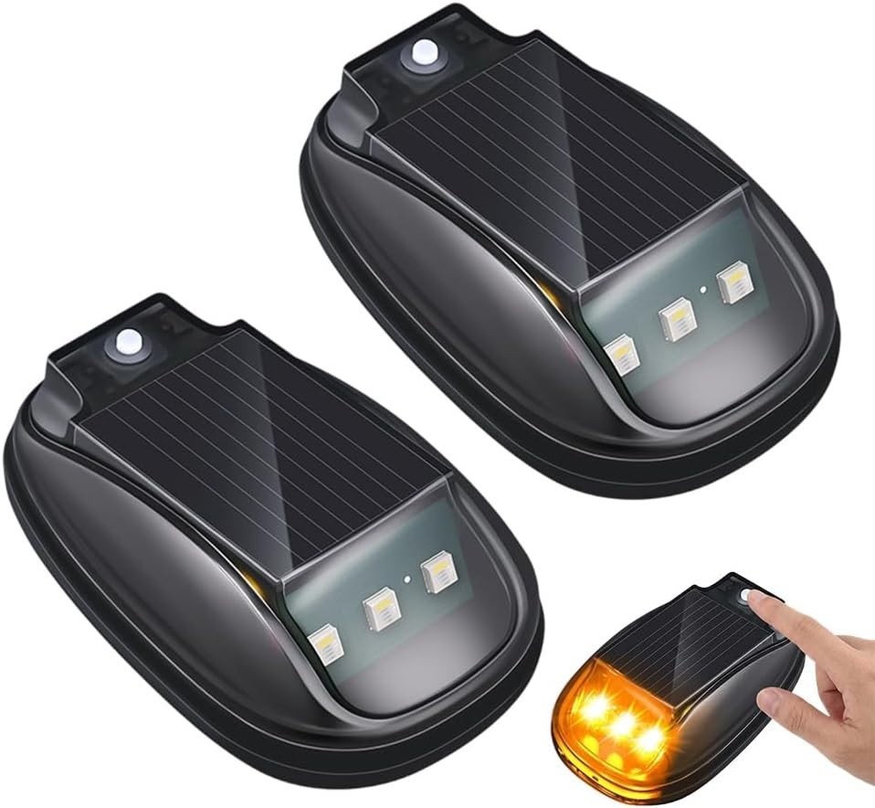 Solar Powered Cab Lights 2026 New Car Roof RGB Strobe Light with Remote Control