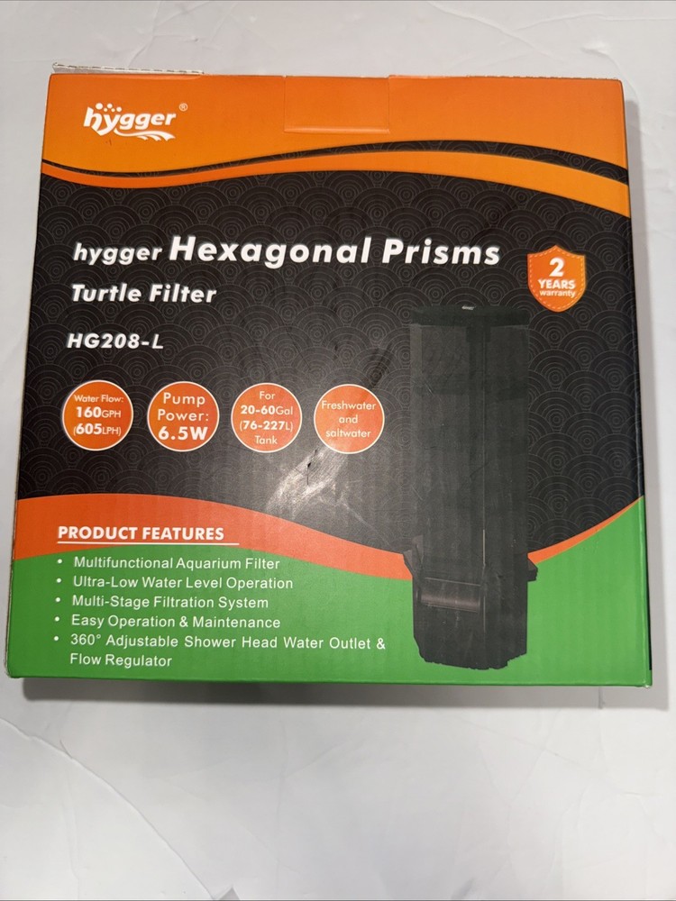 hygger Hexagonal Prisms Turtle Filter HG208-L