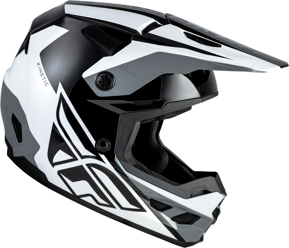 Kinetic Crest Helmet Black/White/Grey Md