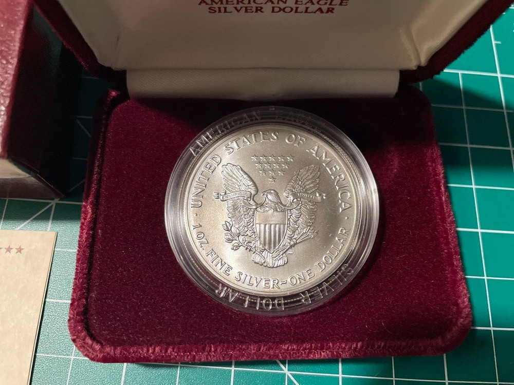 1990 Proof $1 American Silver Eagle Dollar