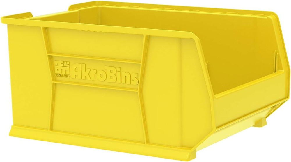 30289 Super-Size Akrobins Plastic Storage Bins, Space-Saving Stackable Bins for