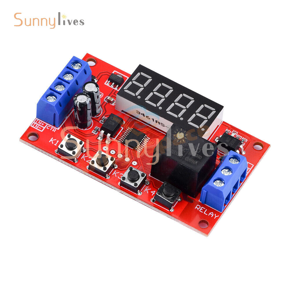 DC5V/12V/24V Time Delay Relay Module Timing Optocoupler Isolated Pulse Cycle US