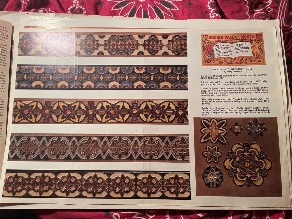 Leather Craft Doodle Page, 6 4D