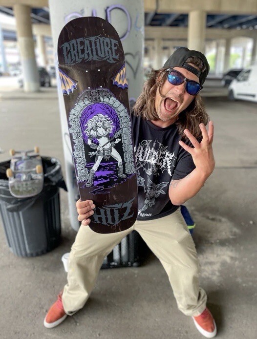 NEW 2024 SAM HITZ Signed Autographed CREATURE Battle Gate Pro Skateboard Deck
