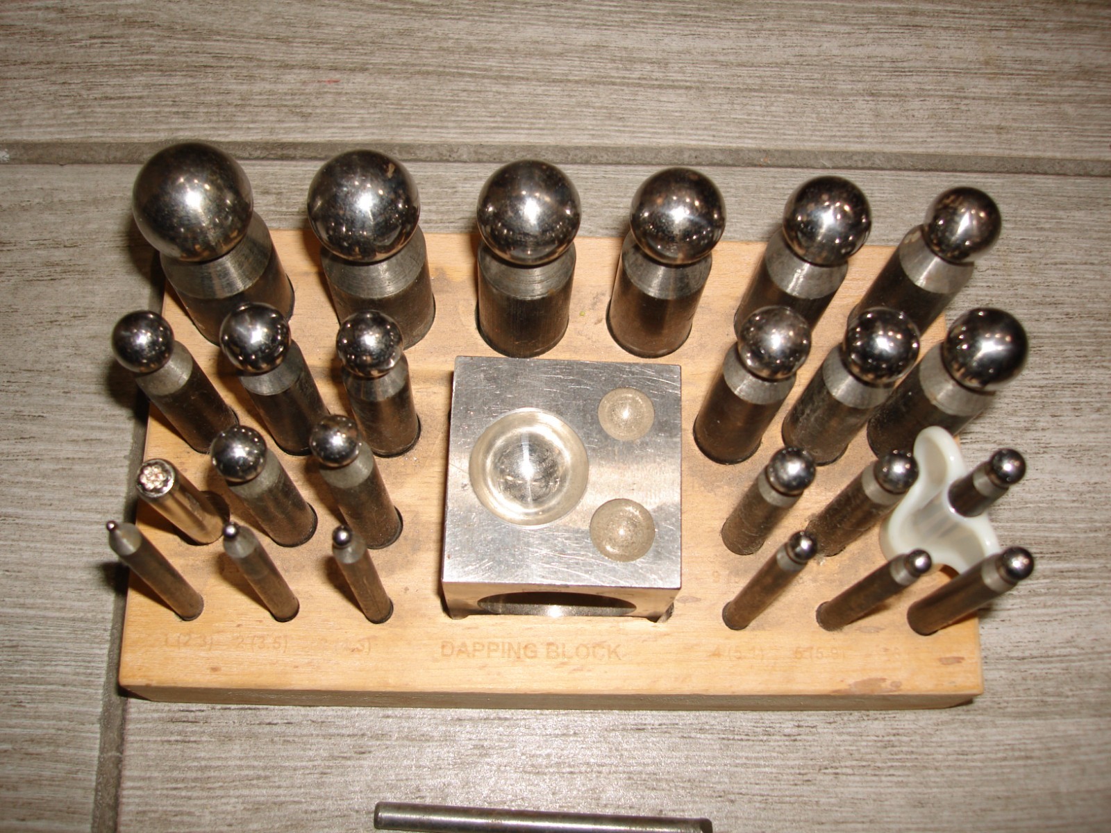 Dapping Set - 27 Punches and Block for Jewelry Making
