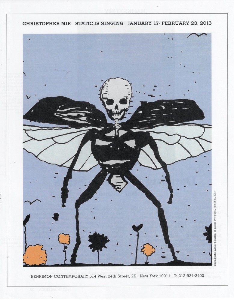 Christopher MIR "Static is Singing" Art Gallery Exhibit 2013 Print Ad