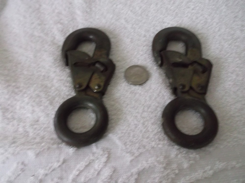 2 VINTAGE KLEIN CABLE SAFETY SNAPS